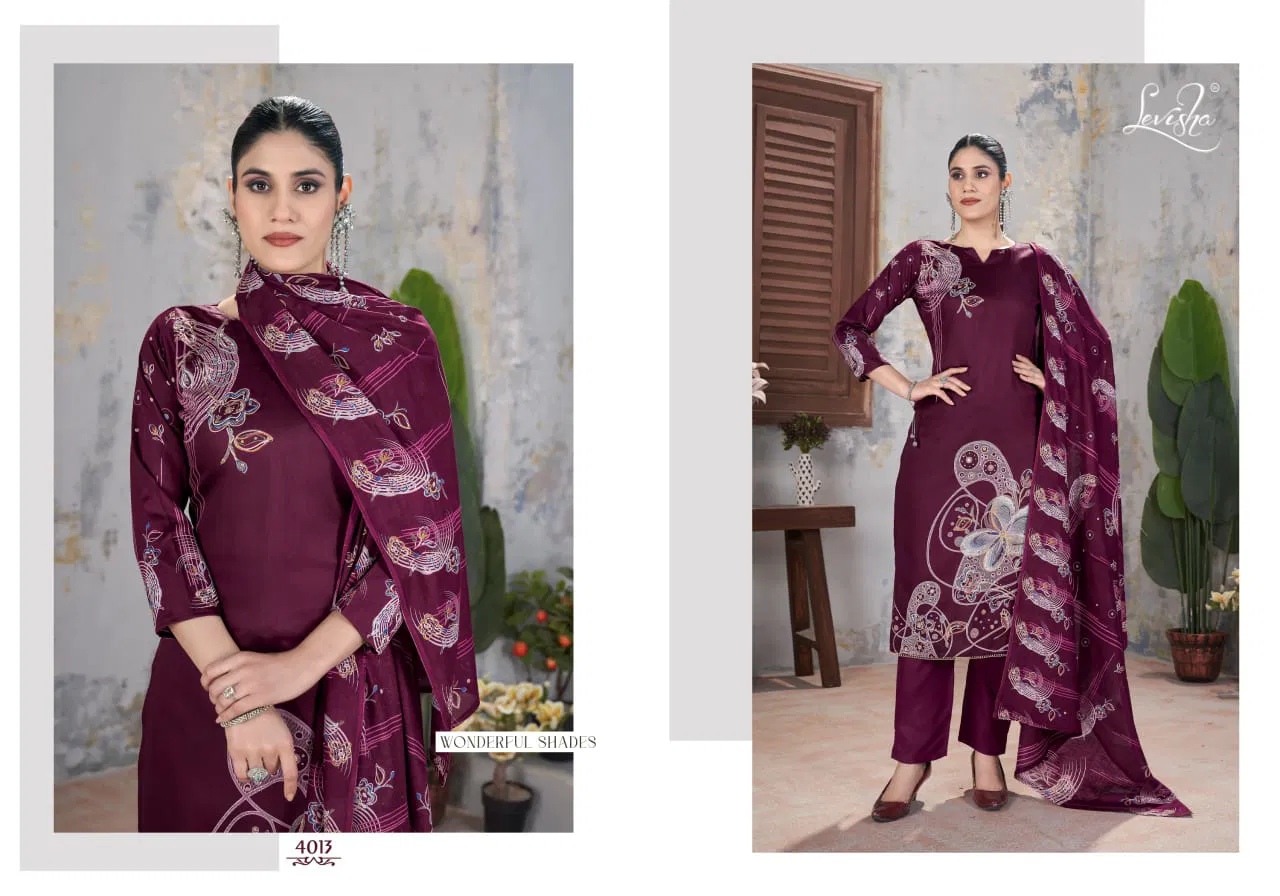 Gulshan By Levisha Jam Cotton Silk Digital Dress Material Orders In India